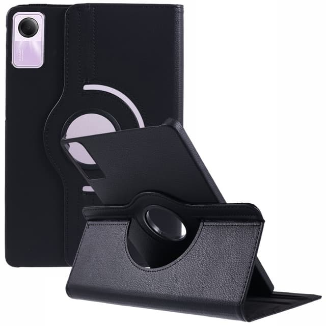 SKALO Xiaomi Redmi Pad SE 360 Litchi Fodral - Svart
