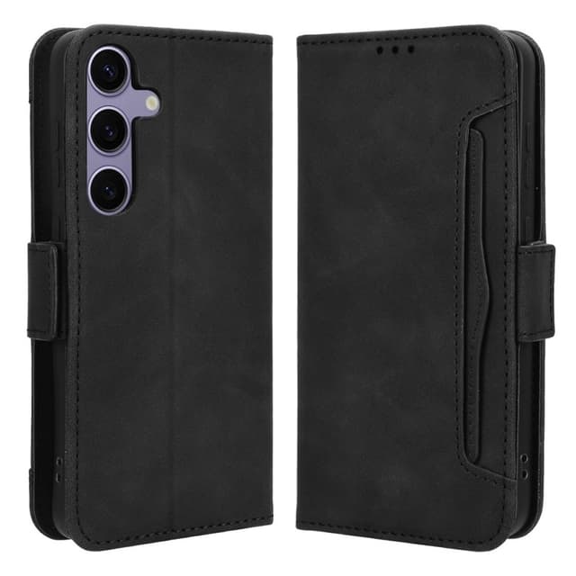 SKALO Samsung S24 6-lokeroa Lompakkokotelo - Musta