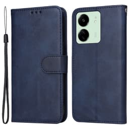 SKALO Xiaomi Redmi 13C 4G PU-Läder Plånboksfodral - Blå