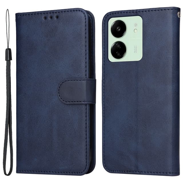 SKALO Xiaomi Redmi 13C 4G PU-nahkainen Lompakkokotelo - Sininen