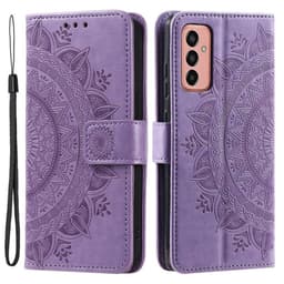 SKALO Samsung A14 4G/5G Mandala Flip Cover - Lilla