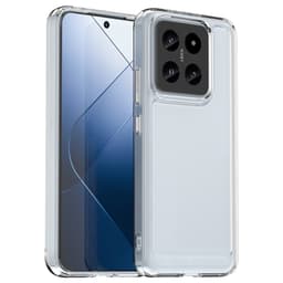 SKALO Xiaomi 14 5G Läpinäkyvä TPU Metal Buttons Suojakuori - Läpinäkyvä