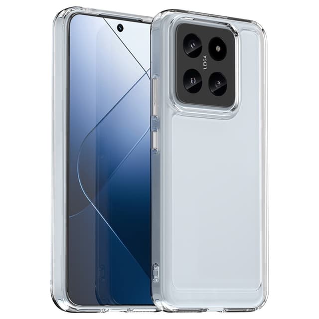 SKALO Xiaomi 14 5G Läpinäkyvä TPU Metal Buttons Suojakuori - Läpinäkyvä