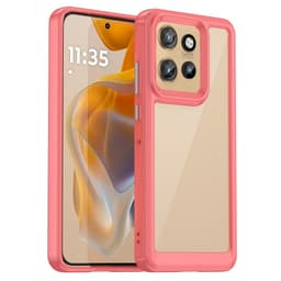 SKALO Motorola Edge 50 Neo 5G Väri Puskurin Suojakuori - Punainen