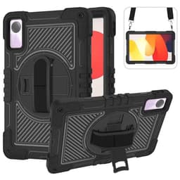 SKALO Xiaomi Redmi Pad SE Extra Stöttåligt Armor 360 Handtag/Stativ Skal - Svart