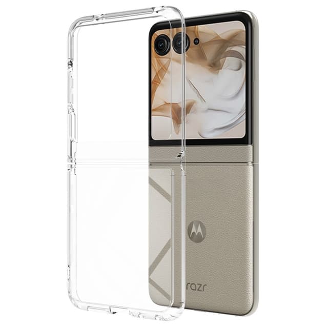 SKALO Motorola Razr 50 5G TPU Clear Hybridi Suojakuori - Läpinäkyvä