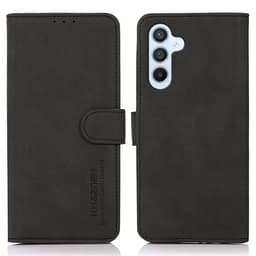 SKALO Samsung A25 5G KHAZNEH Plånboksfodral i PU-Läder - Svart
