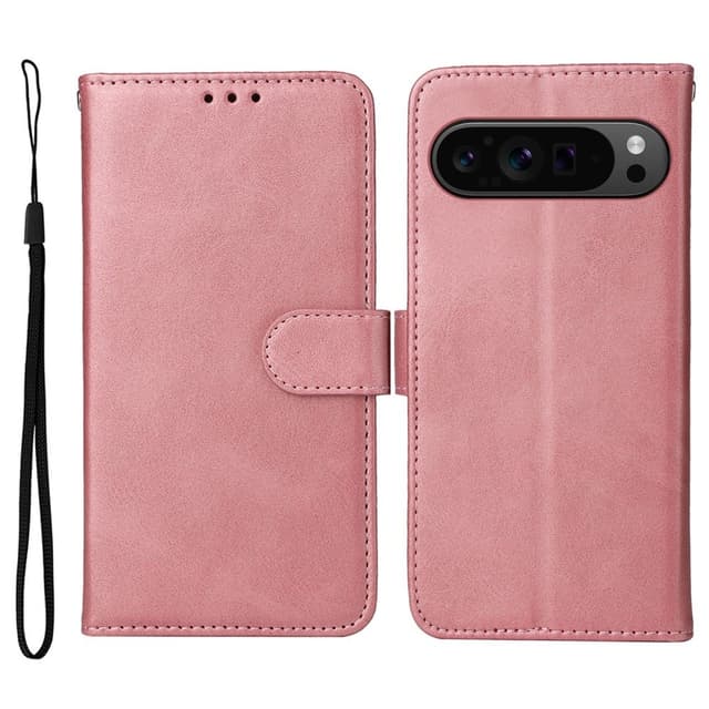 SKALO Google Pixel 9 Pro XL PU-nahkainen Lompakkokotelo - Pinkki