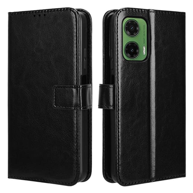 SKALO Motorola Moto G35 5G PU-læder Pungetui - Sort