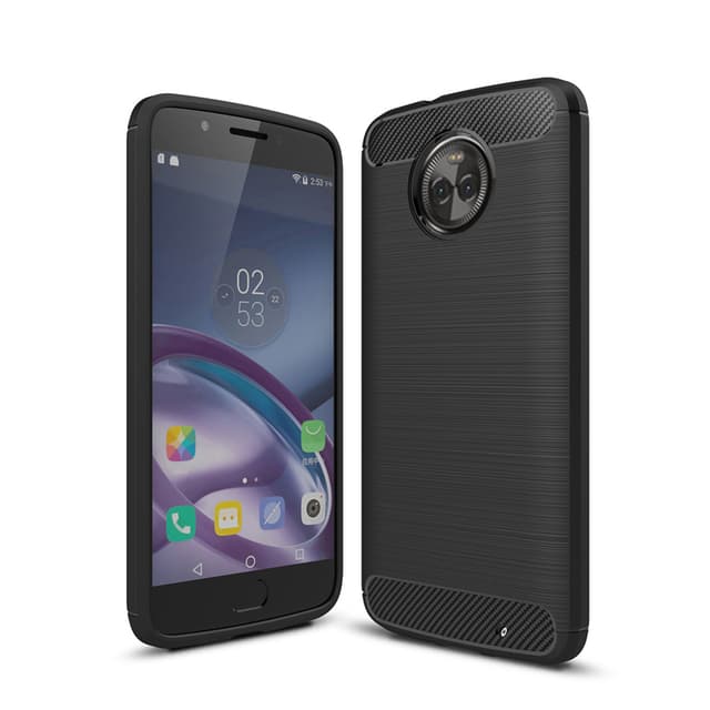 Stöttåligt Armor Carbon TPU-skal Moto X4 - Svart