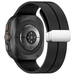 SKALO Silikonearmbånd metallspænde Samsung Watch Ultra 47mm - Sort