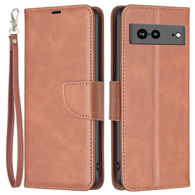 SKALO Google Pixel 7a Plånboksfodral i PU-Läder - Brun