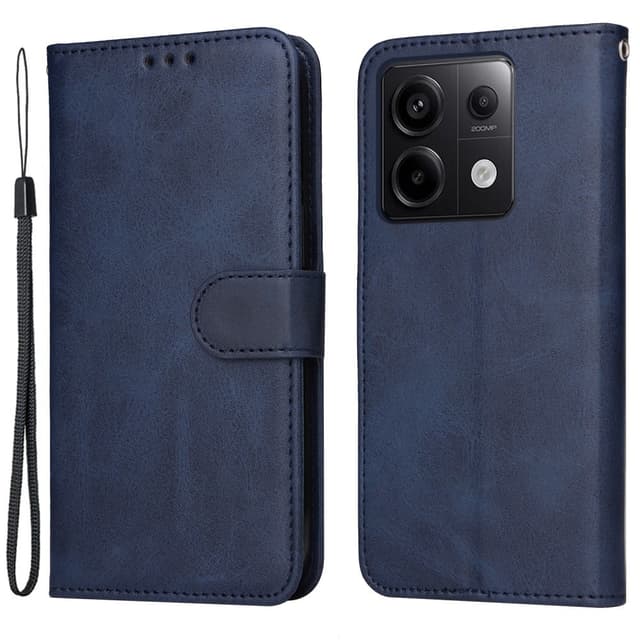 SKALO Xiaomi Redmi Note 13 Pro 5G PU-nahkainen Lompakkokotelo - Sininen