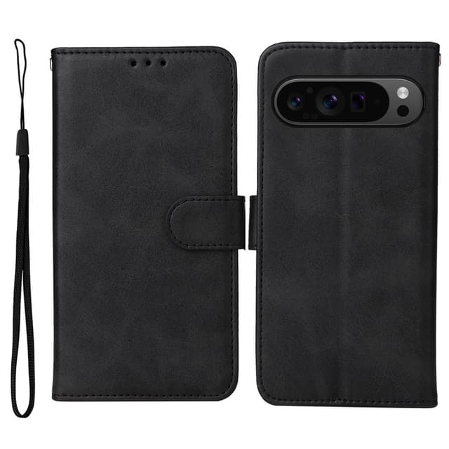 SKALO Google Pixel 9 Pro XL PU-nahkainen Lompakkokotelo - Musta