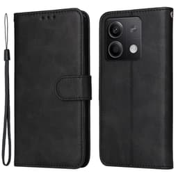 SKALO Xiaomi Redmi Note 13 5G PU-nahkainen Lompakkokotelo - Musta