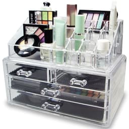 UNIQ Smykke / Makeup Organizer akryl med 4 skuffer - SF 1155