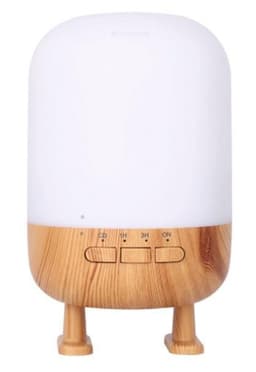 Luftfukter med høyttaler og lampe, lys tredesign