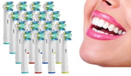 16-pack kompatibla tandborsthuvuden till Oral-B (EB-25A)