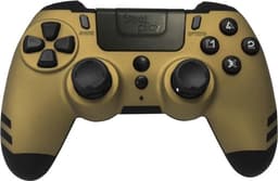 Steelplay MetalTech trådlös spelkontroll, guld, PS4 / PS3 / PC