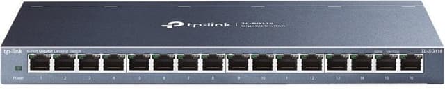 TP-LINK 16-portars skrivbordsswitch, Gigabit, plug and play, vit