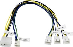 Akasa fläktkabel för 1xCPU & 2xChassiefläktar från moderkortets 4-