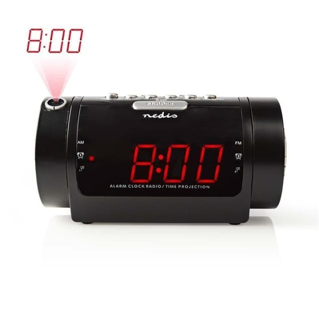 Nedis Digital klockradio | LED Display | Tidsprojektion | AM / FM | Snooze-funktion | Sov timer