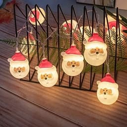 Dekorativ julelyskæde 2m, julemænd