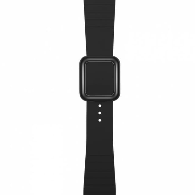 Klokkearmbånd i silikon til Apple Watch 42/44/45mm, Svart