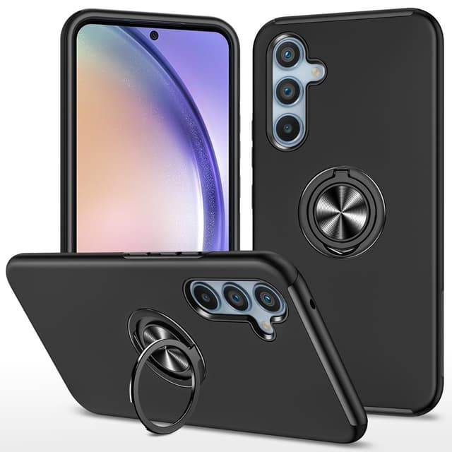 Samsung Galaxy A55 Hybrid skal med Finger Ring - Svart