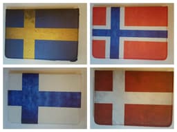 Deksel iPad Mini 360 Rotasjon FLAGS