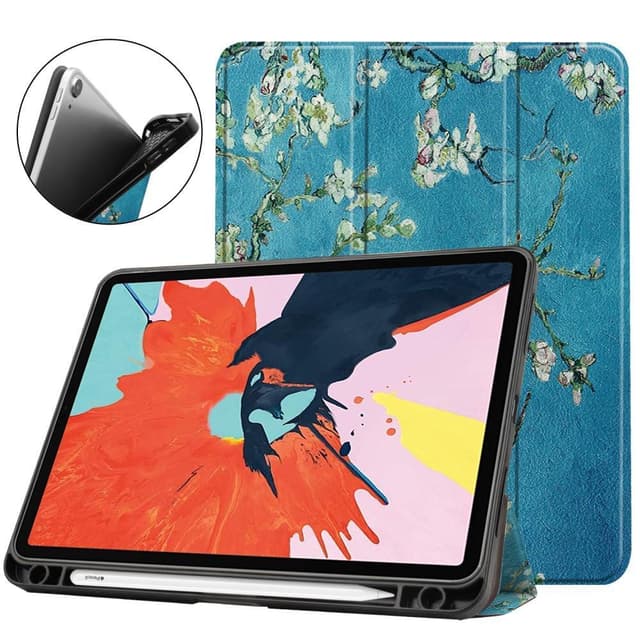 Apple iPad Air (2020) (2022) Slim fit tri-fold fodral - Tree with Flowers