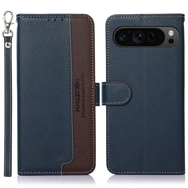 KHAZNEH Til Google Pixel 9 Pro XL Lommebok-deksel Litchi Texture Telefonveske