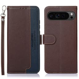 KHAZNEH Til Google Pixel 9/Pixel 9 Pro Lommebok-deksel Litchi Texture Telefonveske