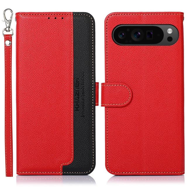 HAZNEH Google Pixel 9 Pro XL Lompakkokotelo Litchi-kuvio Puhelinkotelo
