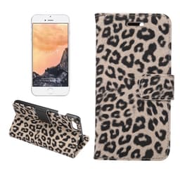 iPhone 7 / iPhone 8 / SE Plånboksfodral / Fodral Leopard Grå - Svart