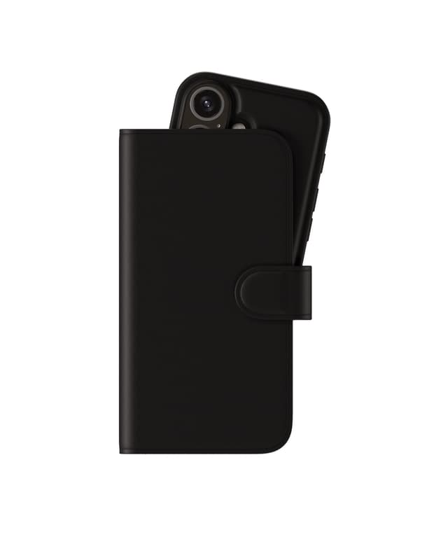Holdit Case Cover Lommebok-deksel Magnet Plus Svart til iPhone 16 Plus