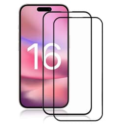 AMORUS till iPhone 16 Plus Härdat glas skärmskydd 2-Pack