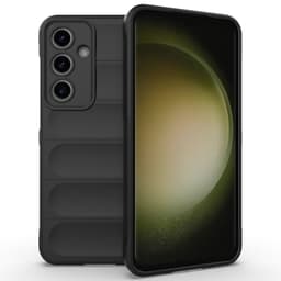 Samsung Galaxy S24 FE Pehmeä TPU Iskunkestävä Puhelimen Kuori - Musta