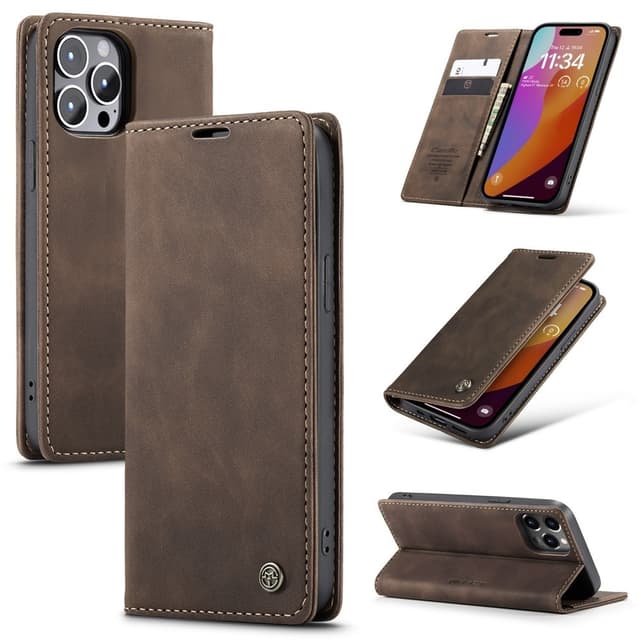 CASEME Lommebok-deksel iPhone 16 Pro Max - Kaffe