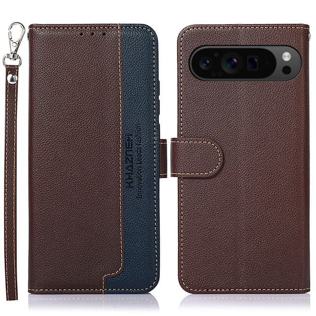 HAZNEH Google Pixel 9 Pro XL Lompakkokotelo Litchi-kuvio Puhelinkotelo