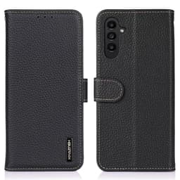 KHAZNEH Til Samsung Galaxy S24 FE Deksel i Ekte Ku-lær - Svart