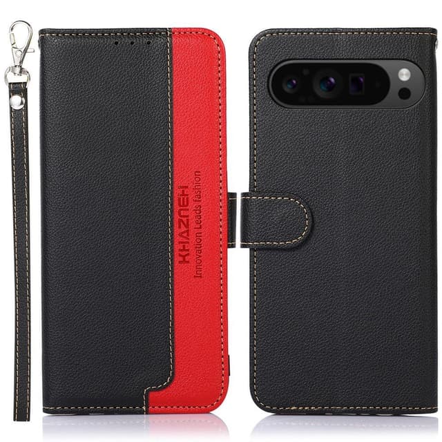 HAZNEH Google Pixel 9 Pro XL Lompakkokotelo Litchi-kuvio Puhelinkotelo