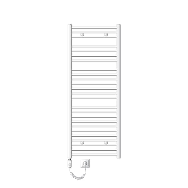 Elektrisk badrumsradiator 900W 600x1500 mm vit, sidoanslutning