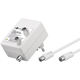 Antennivahvistin, jossa on kaksi pistorasiaa TV:tä ja radiota varten