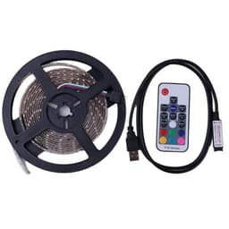 RGB LED loop USB med fjernkontroll - 5 meter vanntett