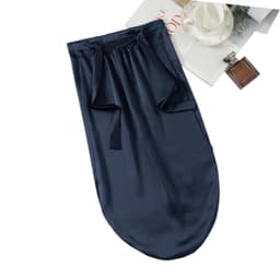 Säädettävä pitkä silkkiunimyssy Laivastonsininen