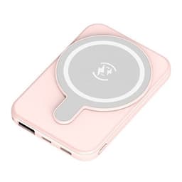 Powerbank med trådløs lading Mag Safe 5000mAh - Rosa
