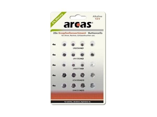 Knappcellsbatteri AG1-AG13 20st