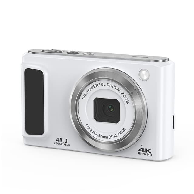 4K HD digitalkamera med fram- och bakkamera och stabilisering
