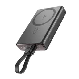 Joyroom Powerbank 10000 mAh med trådløs lading 20 W + Lightning - USB-C-kabel - Svart